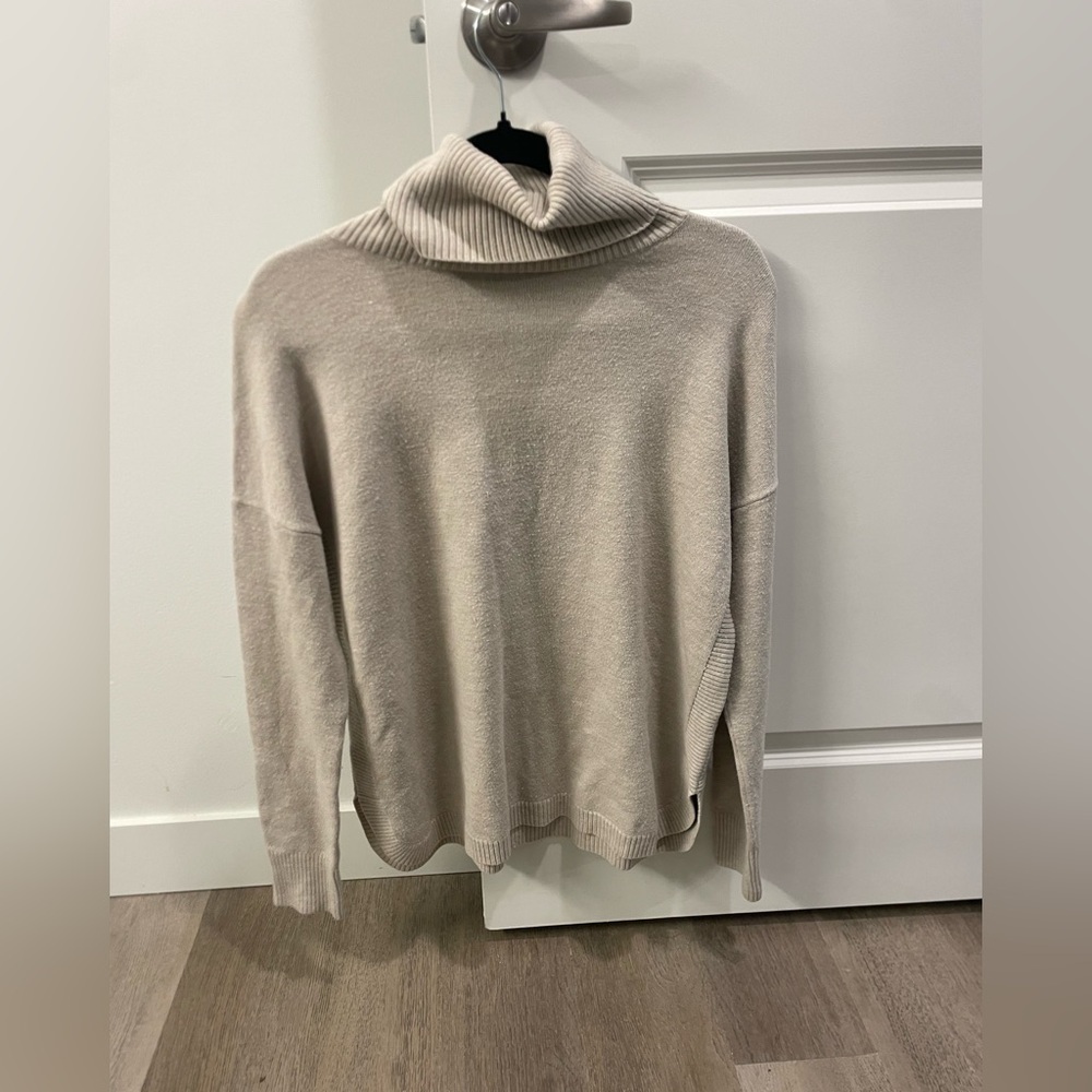 French Connection Beige Turtle Neck Sweater